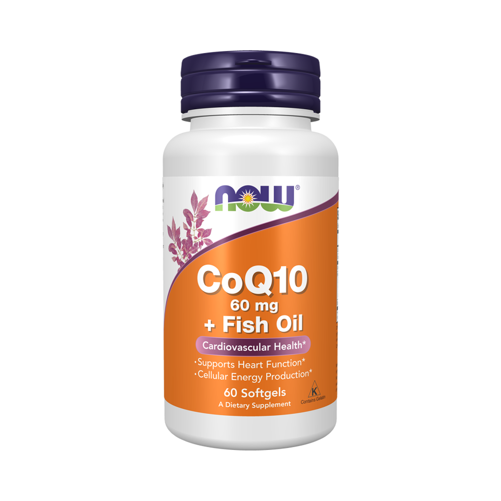 NOW CoQ-10 With Omega-3 60 мг 60 капс