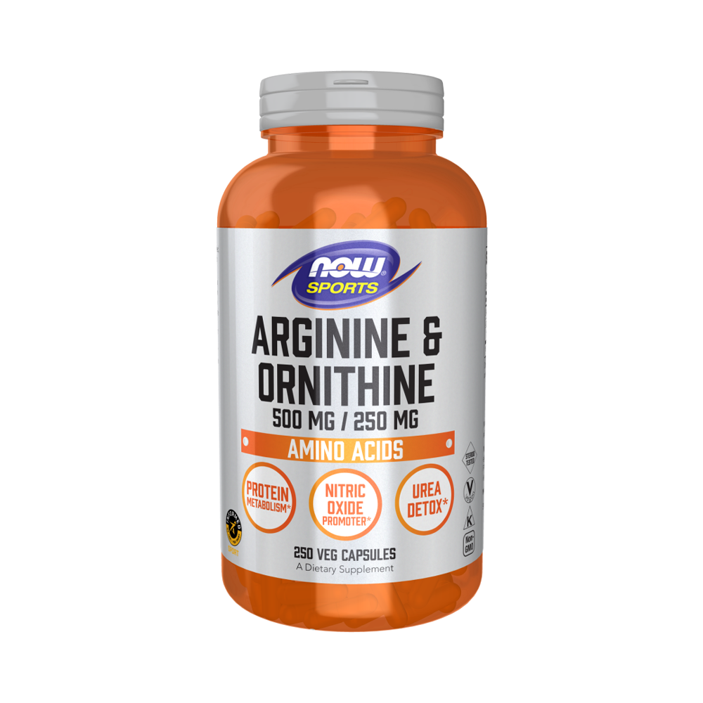 NOW Arginine 500 мг Ornithine 250 мг 250 капс