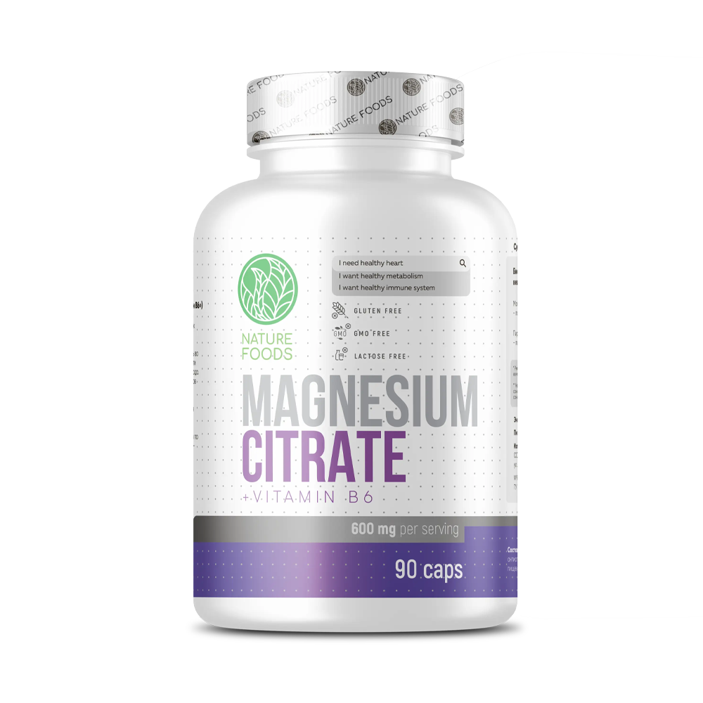 Nature Foods Magnesium Citrate + vitamin B6 90 капс