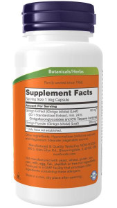 NOW Ginkgo Biloba 60 мг 60 капс