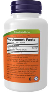 NOW Cascara Sagrada 450 мг 100 капс