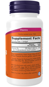 NOW Vitamin D3 1000 180 капс NOW Vitamin D3 1000 180 капс