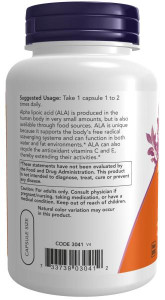 NOW Alpha Lipoic Acid 100 mg 120 капс NOW Alpha Lipoic Acid 100 mg 120 капс