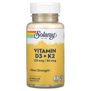 Solaray Vitamin D3 5000 + K2 50 мкг 60 капс