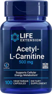 Life Extension Acetyl-L-Carnitine 500 мг , 100 капс Life Extension Acetyl-L-Carnitine 500 мг , 100 капс