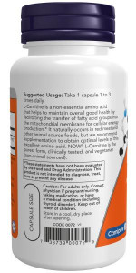 NOW L-Carnitine 500 мг 60 капс NOW L-Carnitine 500 мг 60 капс