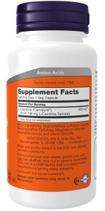 NOW L-Carnitine 500 мг 60 капс NOW L-Carnitine 500 мг 60 капс