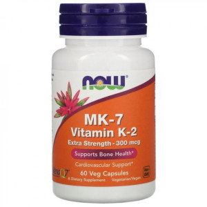NOW MK-7 Vitamin K-2 300 мкг 60 капсул