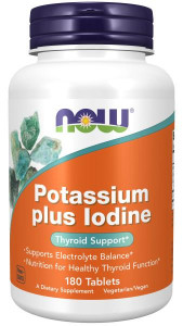 NOW Potassium Plus Iodine 180 табл