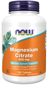 NOW Magnesium Citrate 200 мг 100 табл NOW Magnesium Citrate 200 мг 100 табл