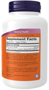 NOW Sunflower Phosphatidyl Serine 100 мг 120 капс