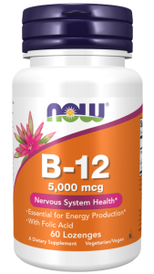 NOW B-12 5000 mcg + Folic acid 60 жев табл NOW B-12 5000 mcg + Folic acid 60 жев табл
