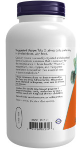 NOW Calcium Citrate 250 табл