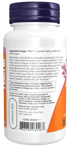NOW Alpha Lipoic Acid 600 мг 60 капс NOW Alpha Lipoic Acid 600 мг 60 капс