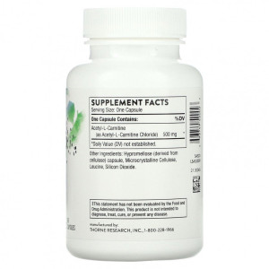 Thorne Research Acetyl - L-Carnitine Formerly Carnityl 60 капс Thorne Research Acetyl - L-Carnitine Formerly Carnityl 60 капс