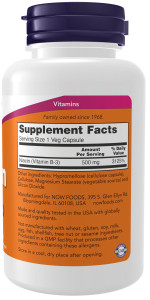NOW Niacin 500 мг caps 100 капс