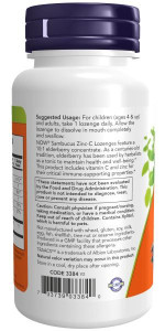 NOW Sambucus + Zinc-C 60 жев табл