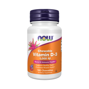 NOW Vitamin D3 1000 chewable 180 жев табл
