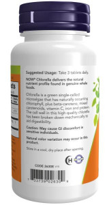 NOW Chlorella 1000 мг 60 таб