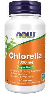 NOW Chlorella 1000 мг 60 таб