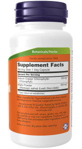 NOW Chlorophyll 100 мг 90 капс NOW Chlorophyll 100 мг 90 капс