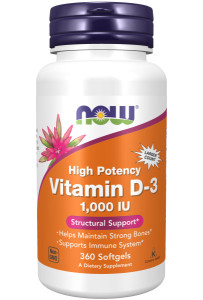 NOW Vitamin D3 1000 IU 360 капс