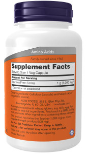 NOW Taurine 1000 mg 100 капс NOW Taurine 1000 mg 100 капс