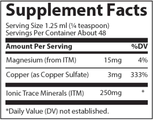 Trace Minerals Liquid Ionic Copper 3 mg 59мл