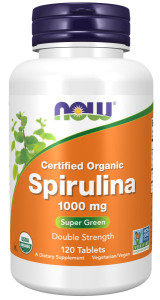 NOW Spirulina 1000 mg 120 табл NOW Spirulina 1000 mg 120 табл