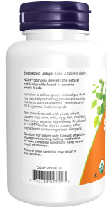 NOW Spirulina 1000 mg 120 табл NOW Spirulina 1000 mg 120 табл