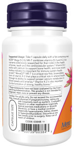 NOW Mega D3 & MK7 60 капс