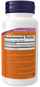 NOW CoQ10 200 мг 60 капс