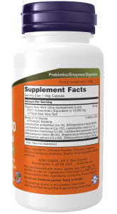 NOW Aloe Vera 10000 мг & Probiotics 60 капсул