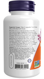 NOW Red Yeast Rice 600 mg 120 капс