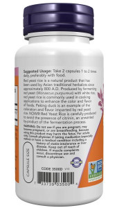 NOW Red Yeast Rice 600 mg 60 капс NOW Red Yeast Rice 600 mg 60 капс