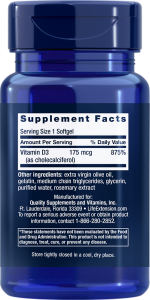 Life Extension Vitamin D3 175 mcg (7000) 60 капс