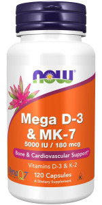 NOW Mega D3 & MK7 120 капс
