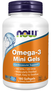 NOW Omega-3 Mini Gels 180 капс NOW Omega-3 Mini Gels 180 капс