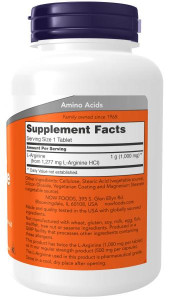NOW L-Arginine 1000 мг 120 табл NOW L-Arginine 1000 мг 120 табл