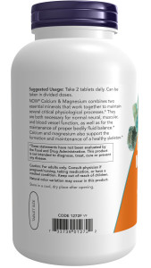 NOW Calcium & Magnesium 500/250 мг 250 табл
