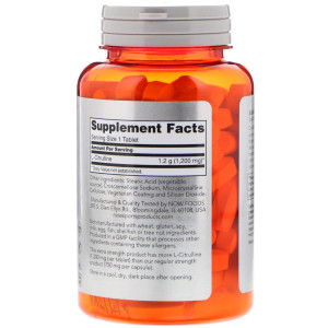 NOW L-Citrulline 1200 мг 120 табл NOW L-Citrulline 1200 мг 120 табл