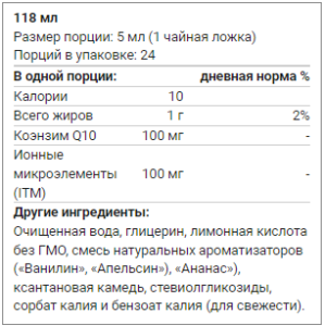 Trace Minerals Liquid CoQ10 100 mg 118 мл Trace Minerals Liquid CoQ10 100 mg 118 мл