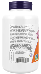 NOW Red Yeast Rice 600 mg 240 капс NOW Red Yeast Rice 600 mg 240 капс
