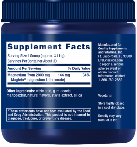 Life Extension Neuro-Mag Magnesium L-Treonate 93,35гр