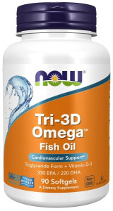 NOW Tri-3D Omega+Vitamin D3 90 софтг капс NOW Tri-3D Omega+Vitamin D3 90 софтг капс