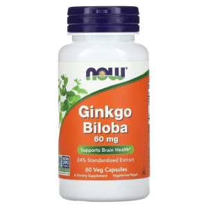 NOW Ginkgo Biloba 60 мг 60 капс NOW Ginkgo Biloba 60 мг 60 капс