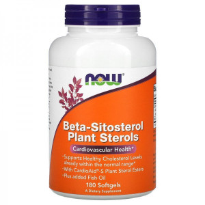 NOW Beta-Sitosterol Plant 180 софтг капс