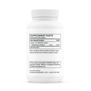 Thorne Research Copper Bisglycinate 60 caps Thorne Research Copper Bisglycinate 60 caps