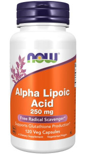 NOW Alpha Lipoic Acid 250 mg 120 капс NOW Alpha Lipoic Acid 250 mg 120 капс