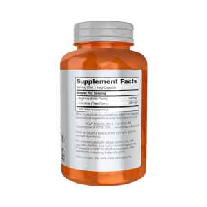 NOW Arginine 500 мг Citrulline 250 мг 120 капс